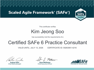 Certiried SAFe 6 Practice Consultant